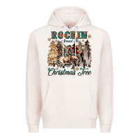 Pale Pink rockin around the christmas tree Premium Hoodie - CowGirlArtShop