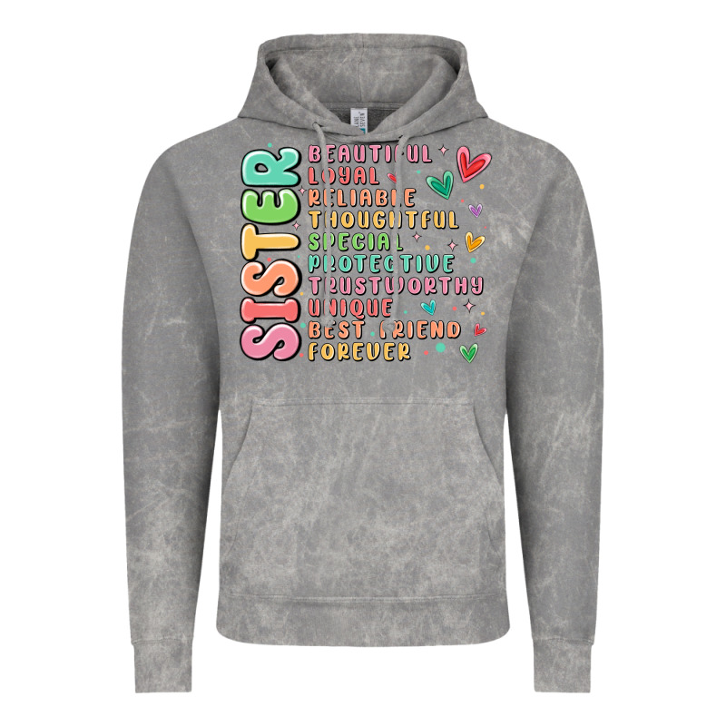 Sister Beautiful Loyal Reliable Vintage Hoodie by MaliasSmallBusiness | Teevron