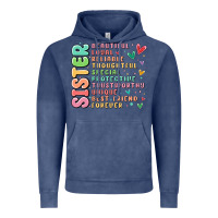Vintage Denim sister beautiful loyal reliable Vintage Hoodie - MaliasSmallBusiness