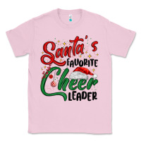 Bubblegum Pink santa s favorite cheer leader Classic Tee - MaliasSmallBusiness