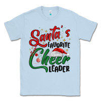 Dusty Blue santa s favorite cheer leader Classic Tee - MaliasSmallBusiness
