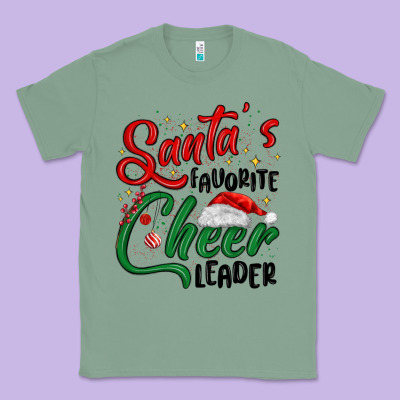 Santa S Favorite Cheer Leader Classic Tee Designed By Maliassmallbusiness