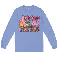 Colony Blue Dreaming Of A Pink Christmas Long Sleeve Tee - BundleAndBundleShop