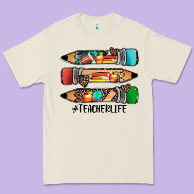 #teacherlife Pencils Premium Tee Designed By Jahusdesignshop