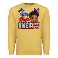 Antique Gold little mister america black boy Premium Sweatshirt - CowGirlArtShop