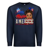 Navy little mister america black boy Premium Sweatshirt - CowGirlArtShop