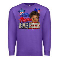 Purple little mister america black boy Premium Sweatshirt - CowGirlArtShop