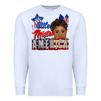 White little mister america black boy Premium Sweatshirt - CowGirlArtShop