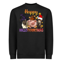 Happy Hallothanksmas Farm Animal Heavyweight Sweatshirt | Teevron