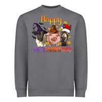 Storm Happy Hallothanksmas Farm Animal Heavyweight Sweatshirt - BundleAndBundleShop