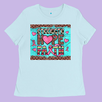 Strength Hope Faith Ladies Tee Designed By Jahusdesignshop