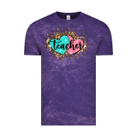 Cloud Purple heart teacher Vintage Tee - MaliasSmallBusiness