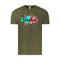 Vintage Olive heart teacher Vintage Tee - MaliasSmallBusiness