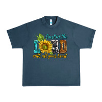 Midnight Navy trust in the lord with all your heart Urban Heavy Tee - NancyCooperArtShop