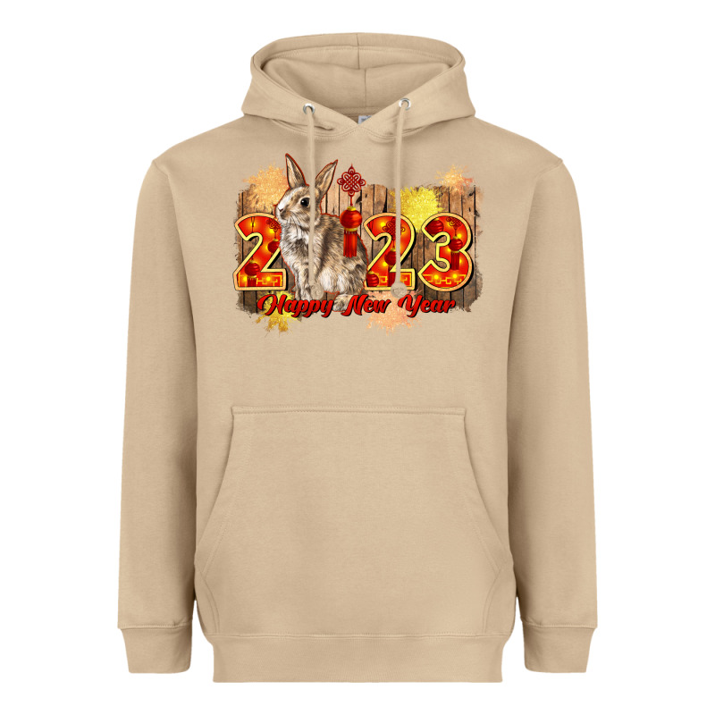 Chinese New Year 2023 Rabbit Year Heavyweight Hoodie by CowGirlArtShop | Teevron