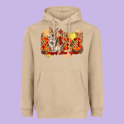 Chinese New Year 2023 Rabbit Year Heavyweight Hoodie Designed By Cowgirlartshop
