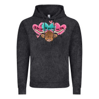 Western Cow And Heart Vintage Hoodie | Teevron