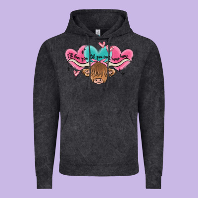 Western Cow And Heart Vintage Hoodie Designed By Maliassmallbusiness