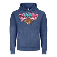 Vintage Denim western cow and heart Vintage Hoodie - MaliasSmallBusiness
