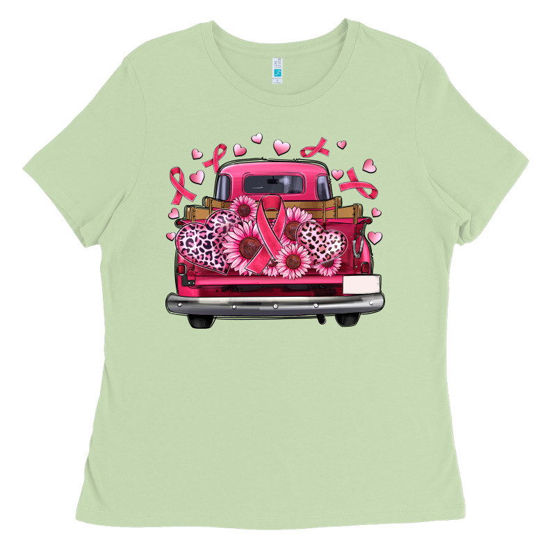 Breast Cancer Farm Truck Ladies Tee by Artiststas | Teevron