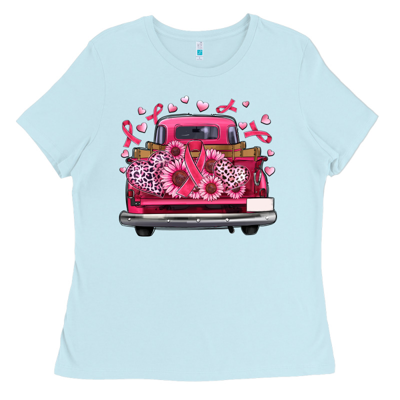 Breast Cancer Farm Truck Ladies Tee by Artiststas | Teevron