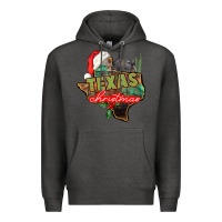 Charcoal Heather texas christmas Premium Hoodie - CowGirlArtShop