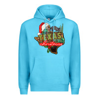 Ocean Blue texas christmas Premium Hoodie - CowGirlArtShop