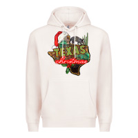 Pale Pink texas christmas Premium Hoodie - CowGirlArtShop