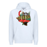 White texas christmas Premium Hoodie - CowGirlArtShop