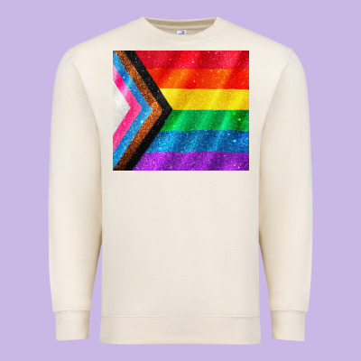 Pride Flag Premium Sweatshirt Designed By Cowgirlartshop