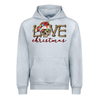 Heather Grey skull love christmas Urban Hoodie - FaDigitalArtStudio