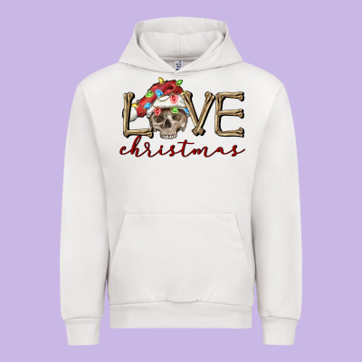 Skull Love Christmas Urban Hoodie Designed By Fadigitalartstudio