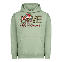 Pigment Oil Green skull love christmas Urban Hoodie - FaDigitalArtStudio