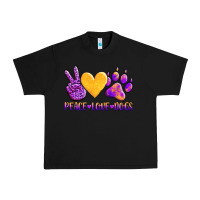 Black peace love dogs Urban Heavy Tee - AdoDesignShop