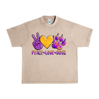 French Oak peace love dogs Urban Heavy Tee - AdoDesignShop