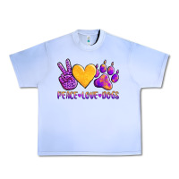 Grape Ice peace love dogs Urban Heavy Tee - AdoDesignShop