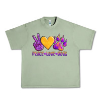 Oil Green peace love dogs Urban Heavy Tee - AdoDesignShop