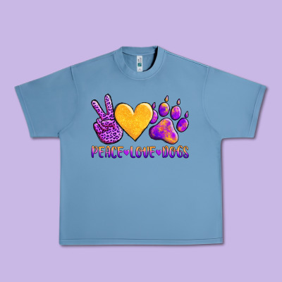 Peace Love Dogs Urban Heavy Tee Designed By Adodesignshop