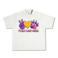 Pistachio peace love dogs Urban Heavy Tee - AdoDesignShop