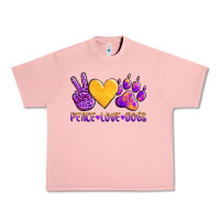 Salmon peace love dogs Urban Heavy Tee - AdoDesignShop