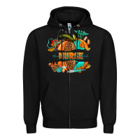 Black pumpkin nurse Zipper Hoodie - NancyCooperArtShop