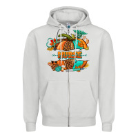 Dove Grey pumpkin nurse Zipper Hoodie - NancyCooperArtShop