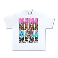 White mama skeleton peace leopard pattern Urban Heavy Tee - NancyCooperArtShop
