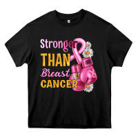 Black Stronger than breast cancer Heavy Core Tee - Artiststas