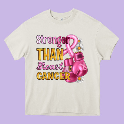 Stronger Than Breast Cancer Heavy Core Tee Designed By Artiststas