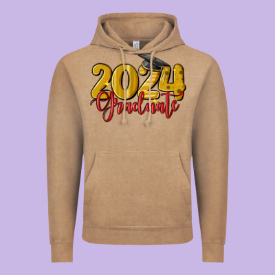 2024 Graduate Vintage Hoodie Designed By Maliassmallbusiness