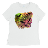 White bat halloween patch Ladies Tee - BundleAndBundleShop
