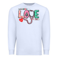 White Love Nursing Premium Sweatshirt - CowGirlArtShop