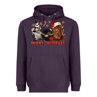 Plum merry christmas heifer cow gnomies Heavyweight Hoodie - CowGirlArtShop