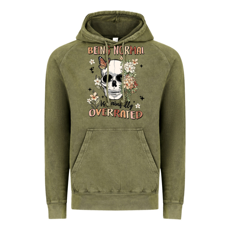 Being Normal Is Painfully Overrated Vintage Hoodie by MaliasSmallBusiness | Teevron
